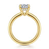 Neema - 14K Yellow Gold Round Diamond Engagement Ring - 0.07 ct