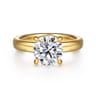 Neema - 14K Yellow Gold Round Diamond Engagement Ring - 0.07 ct