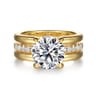 Reeba - 14K Yellow Gold Round Diamond Engagement Ring - 0.35 ct
