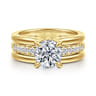 Reeba - 14K Yellow Gold Round Diamond Engagement Ring - 0.3 ct