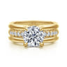 Reeba - 14K Yellow Gold Round Diamond Engagement Ring - 0.3 ct