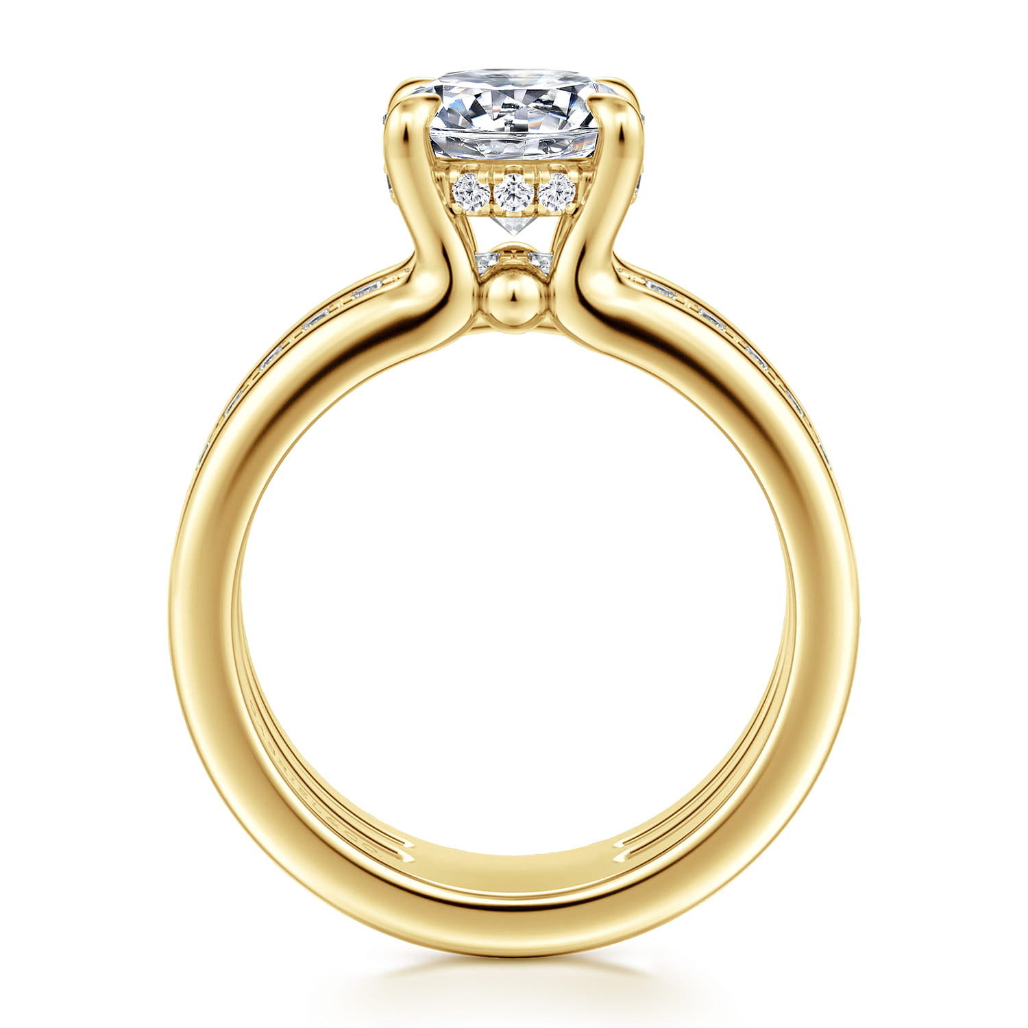 Reeba - 14K Yellow Gold Round Diamond Engagement Ring - 0.3 ct - Shot 2