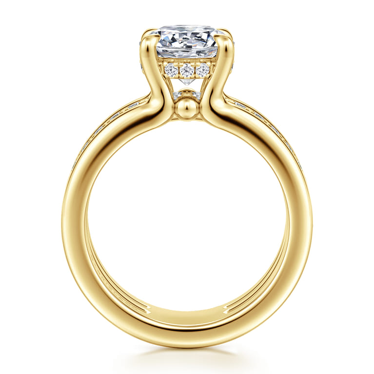 Reeba - 14K Yellow Gold Round Diamond Engagement Ring - 0.3 ct - Shot 2