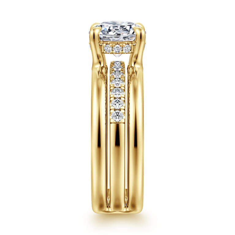 Reeba - 14K Yellow Gold Round Diamond Engagement Ring - 0.3 ct - Shot 4