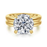 Robin - 14K Yellow Gold Round Diamond Engagement Ring - 0.1 ct