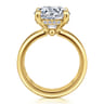 Robin - 14K Yellow Gold Round Diamond Engagement Ring - 0.1 ct