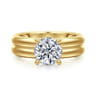 Robin - 14K Yellow Gold Round Diamond Engagement Ring - 0.07 ct