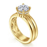 Robin - 14K Yellow Gold Round Diamond Engagement Ring - 0.07 ct