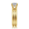 Robin - 14K Yellow Gold Round Diamond Engagement Ring - 0.07 ct