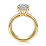 Giova - 14K Yellow Gold Round Diamond Engagement Ring - 0.1 ct