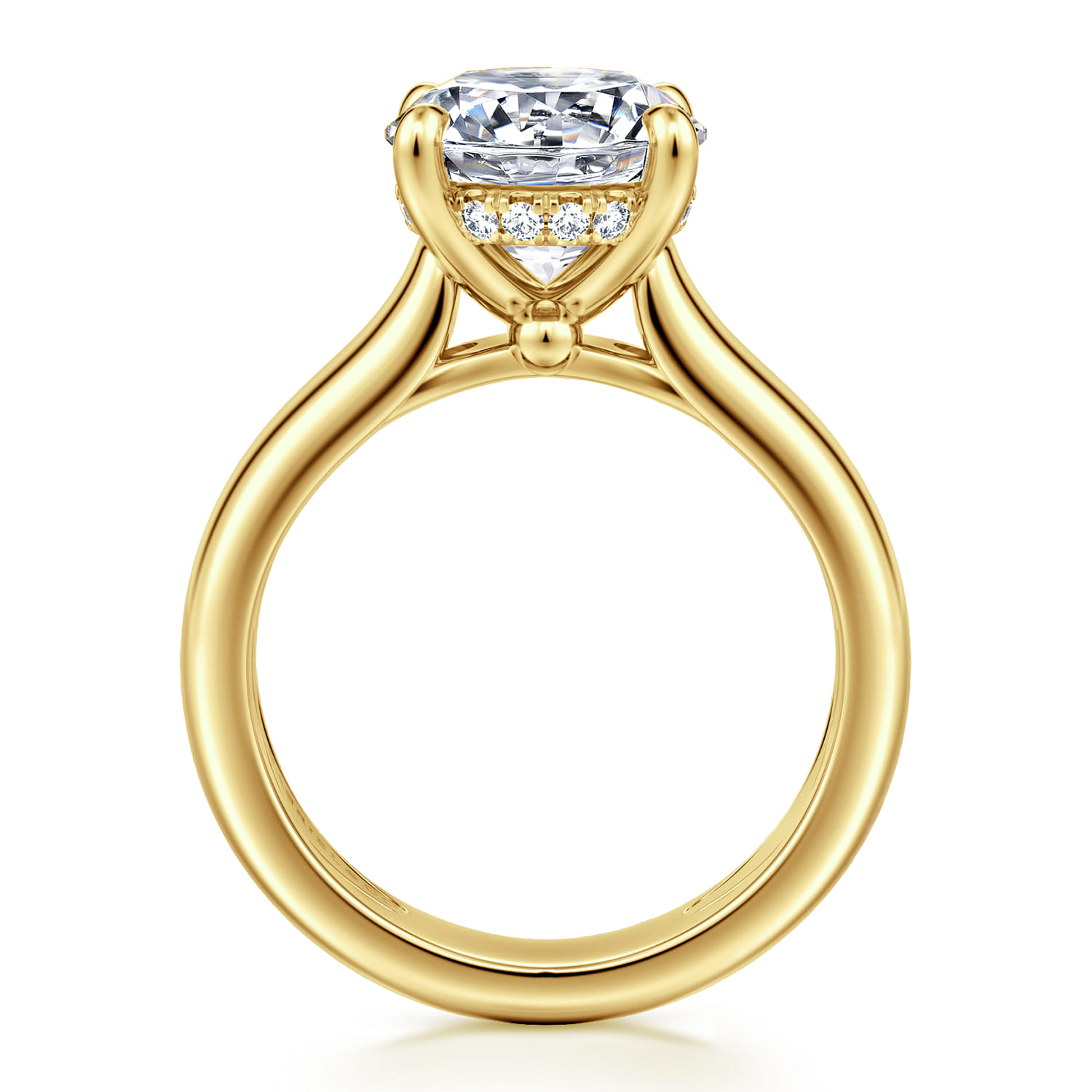 Reeve - 14K Yellow Gold Round Diamond Engagement Ring - 0.1 ct - Shot 2