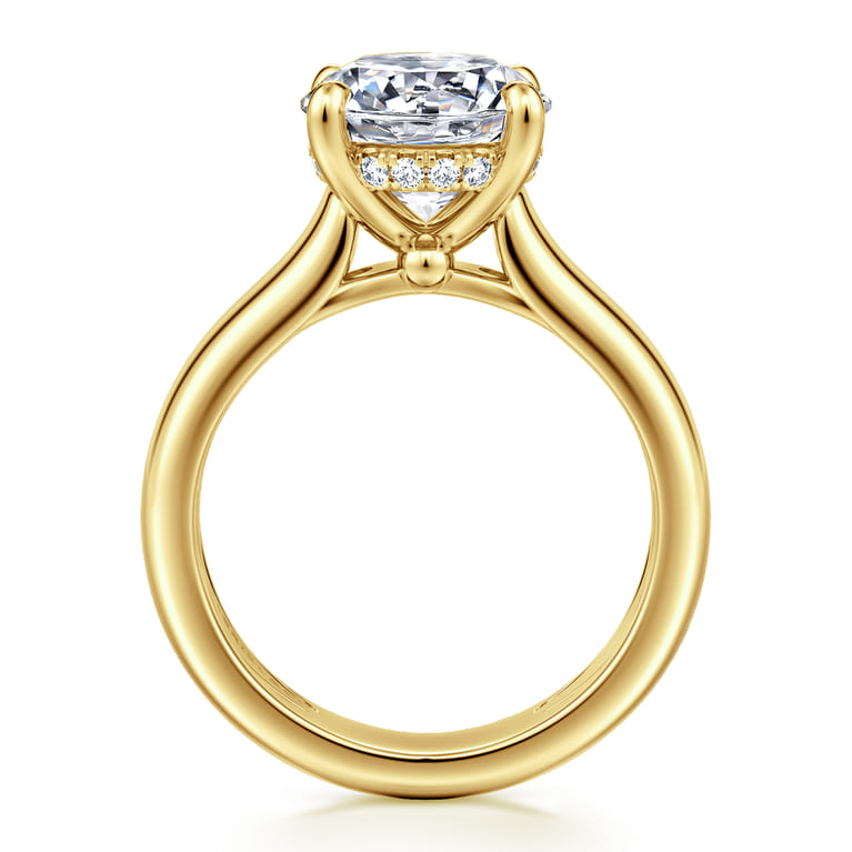 Reeve - 14K Yellow Gold Round Diamond Engagement Ring - 0.1 ct - Shot 2