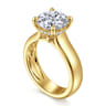 Reeve - 14K Yellow Gold Round Diamond Engagement Ring - 0.1 ct