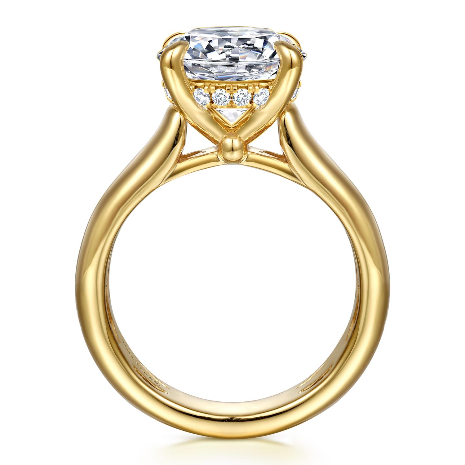 Reeve - 14K Yellow Gold Round Diamond Engagement Ring - 0.12 ct - Shot 2