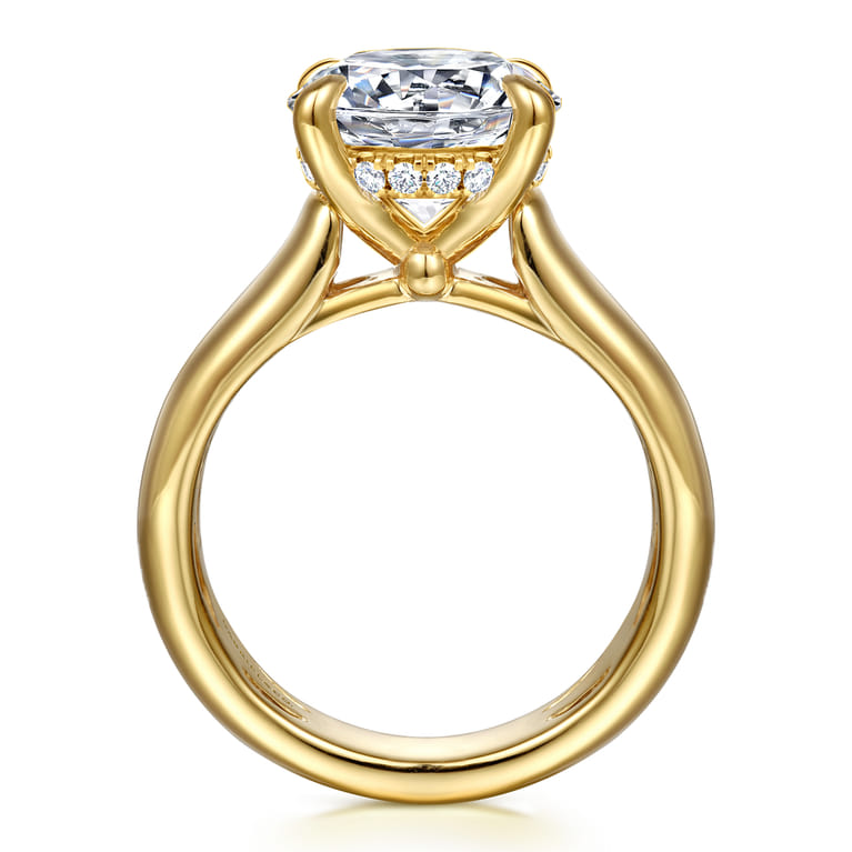 Reeve - 14K Yellow Gold Round Diamond Engagement Ring - 0.12 ct - Shot 2