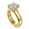 Reeve - 14K Yellow Gold Round Diamond Engagement Ring - 0.12 ct