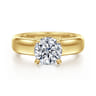 Reeve - 14K Yellow Gold Round Diamond Engagement Ring - 0.07 ct