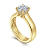 Reeve - 14K Yellow Gold Round Diamond Engagement Ring - 0.07 ct