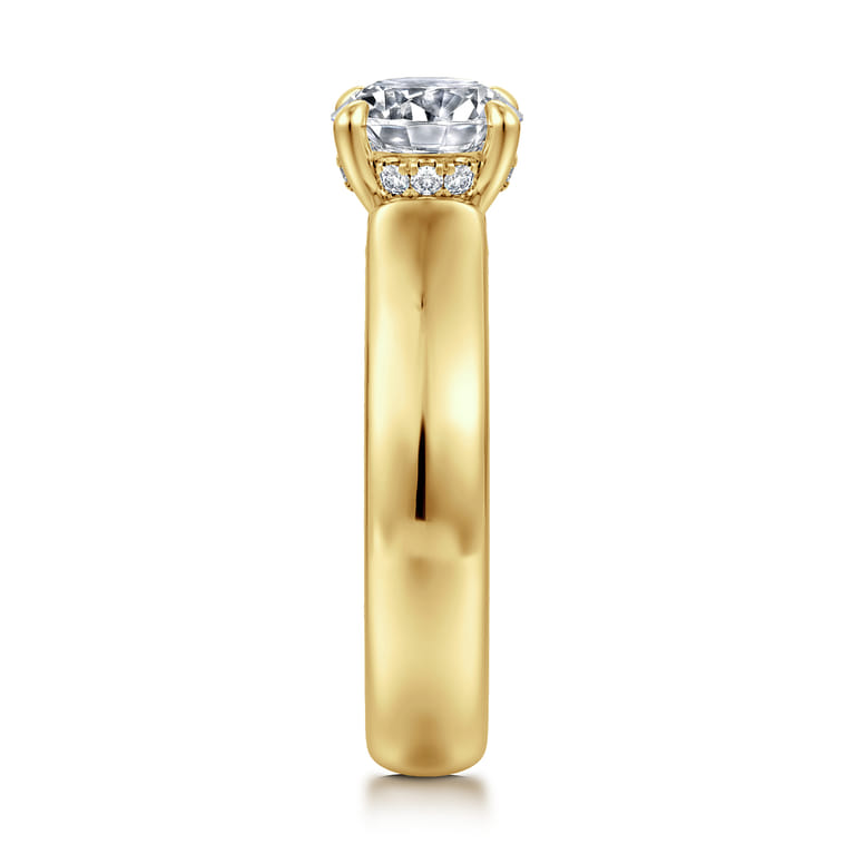 Reeve - 14K Yellow Gold Round Diamond Engagement Ring - 0.07 ct - Shot 4