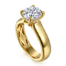Reeve - 14K Yellow Gold Round Diamond Engagement Ring - 0.07 ct