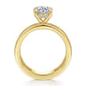 Sela - 14K Yellow Gold Round Diamond Engagement Ring - 0.07 ct