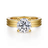 Sela - 14K Yellow Gold Round Diamond Engagement Ring - 0.07 ct