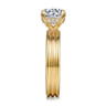 Sela - 14K Yellow Gold Round Diamond Engagement Ring - 0.07 ct
