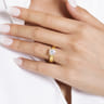 Sela - 14K Yellow Gold Round Diamond Engagement Ring - 0.07 ct