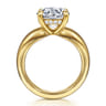 Raven - 14K Yellow Gold Round Diamond Engagement Ring - 0.1 ct