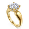 Raven - 14K Yellow Gold Round Diamond Engagement Ring - 0.1 ct
