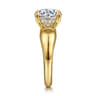Raven - 14K Yellow Gold Round Diamond Engagement Ring - 0.1 ct