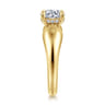 Raven - 14K Yellow Gold Round Diamond Engagement Ring - 0.07 ct