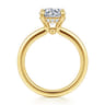 Neema - 14K Yellow Gold Round Diamond Engagement Ring - 0.07 ct
