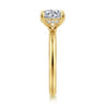 Neema - 14K Yellow Gold Round Diamond Engagement Ring - 0.07 ct
