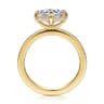 Eniko - 14K Yellow Gold Compass Prong Round Diamond Engagement Ring - 0.08 ct