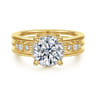 Everlasting - 14K Yellow Gold Round Diamond Engagement Ring - 0.17 ct