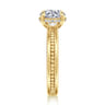 Eniko - 14K Yellow Gold Round Diamond Engagement Ring - 0.08 ct