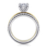Reba - 14K White-Yellow Gold Marquise Shape Diamond Engagement Ring - 0.5 ct