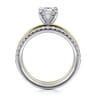 Reba - 14K White-Yellow Gold Pear Shape Diamond Engagement Ring - 0.5 ct