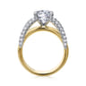 Clark - 14K White-Yellow Gold Round Diamond Engagement Ring - 0.4 ct
