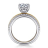 Reba - 14K White-Yellow Gold Round Diamond Engagement Ring - 0.5 ct