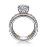 Shirah - 14K White-Yellow Gold Round Diamond Engagement Ring - 2.5 ct