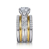 Shirah - 14K White-Yellow Gold Round Diamond Engagement Ring - 2.5 ct