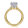 Reeve - 14K Yellow-White Gold Round Diamond Engagement Ring - 0.07 ct