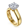 Reeve - 14K Yellow-White Gold Round Diamond Engagement Ring - 0.07 ct