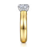 Reeve - 14K Yellow-White Gold Round Diamond Engagement Ring - 0.07 ct