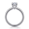 Neema - 18K White Gold Marquise Shape Diamond Engagement Ring - 0.05 ct