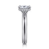 Neema - 18K White Gold Oval Diamond Engagement Ring - 0.07 ct