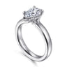 Neema - 18K White Gold Pear Shape Diamond Engagement Ring - 0.06 ct