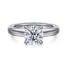 Neema - 18K White Gold Round Diamond Engagement Ring - 0.07 ct